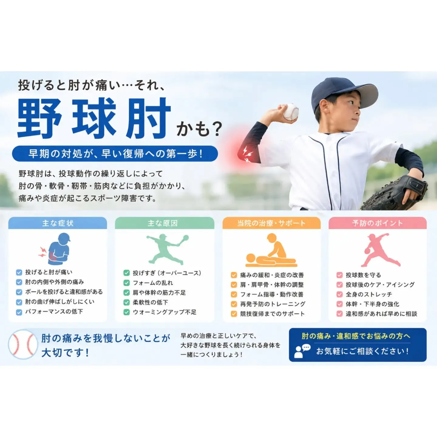 ⚾【たいキャラ　肘編】肘くんが野球肘を解説！