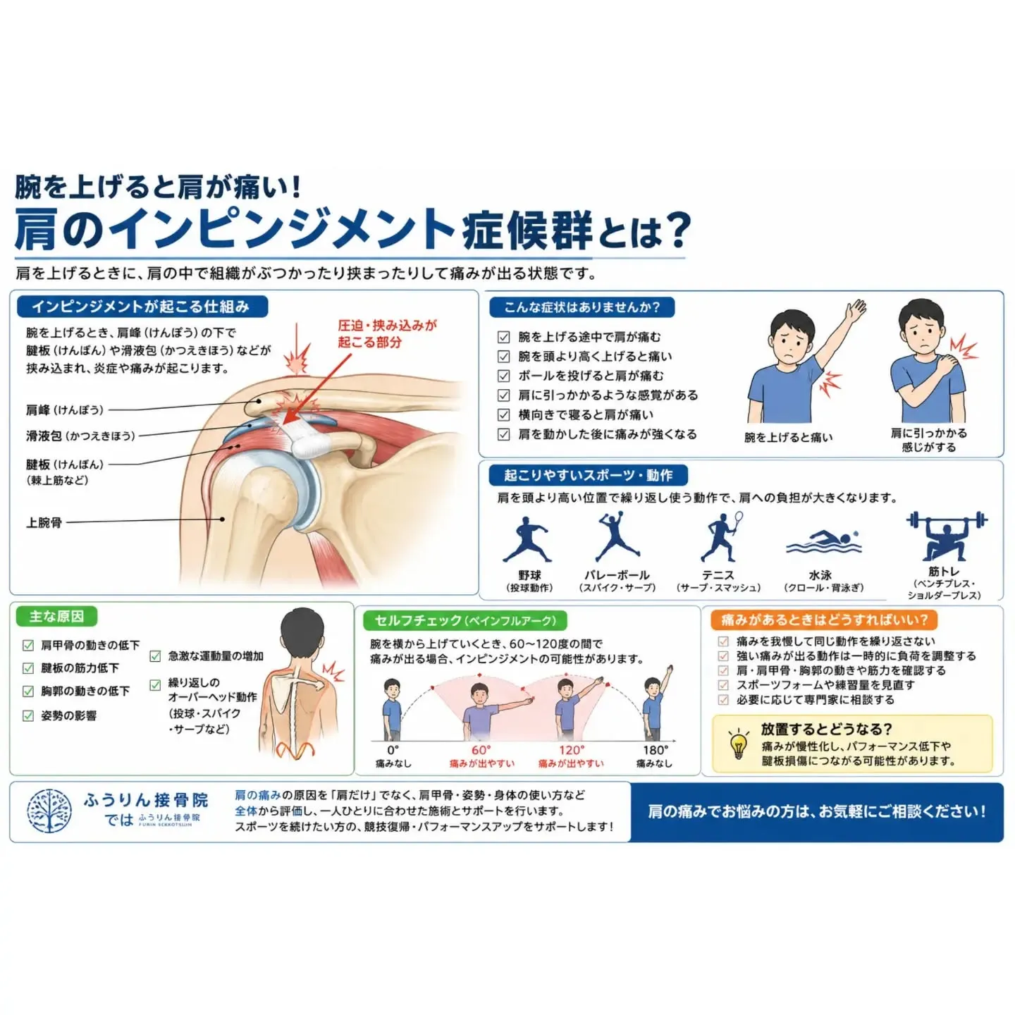 【腕を上げると肩が痛い…それ、肩のインピンジメントかも？💥】