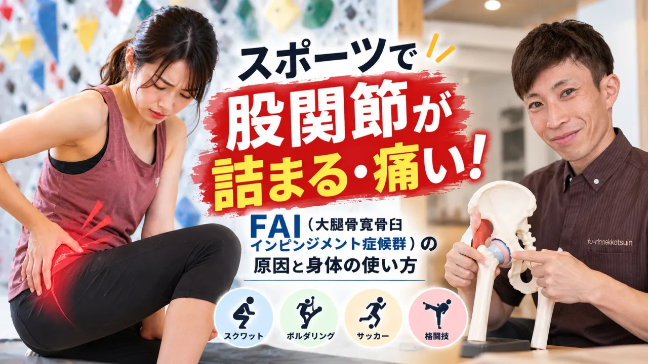 【スポーツで股関節が詰まる・痛い！FAI（大腿骨寛骨臼インピンジメント症候群）の原因と身体の使い方】