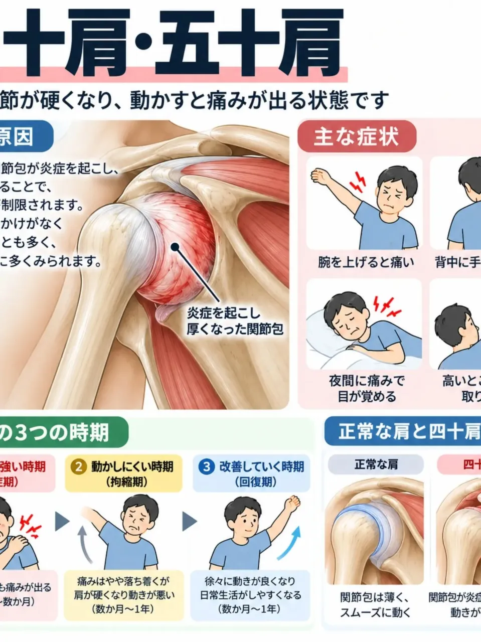 【肩の痛み、原因は一つではありません】