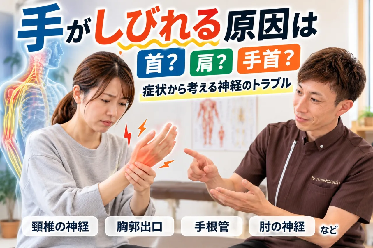 【手がしびれる原因は首？肩？手首？症状から考える神経のトラブル】